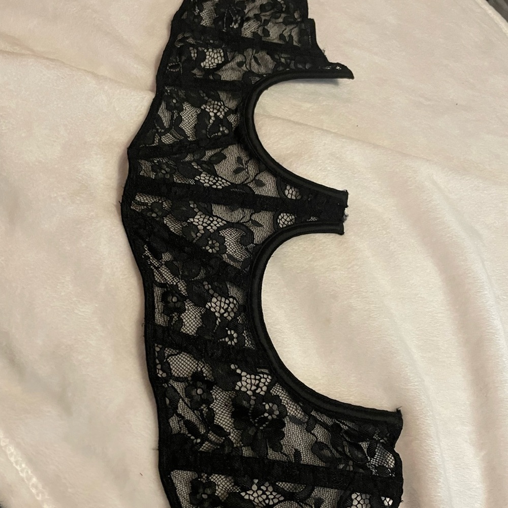 Zara Black Floral Lace Cutout Bralette